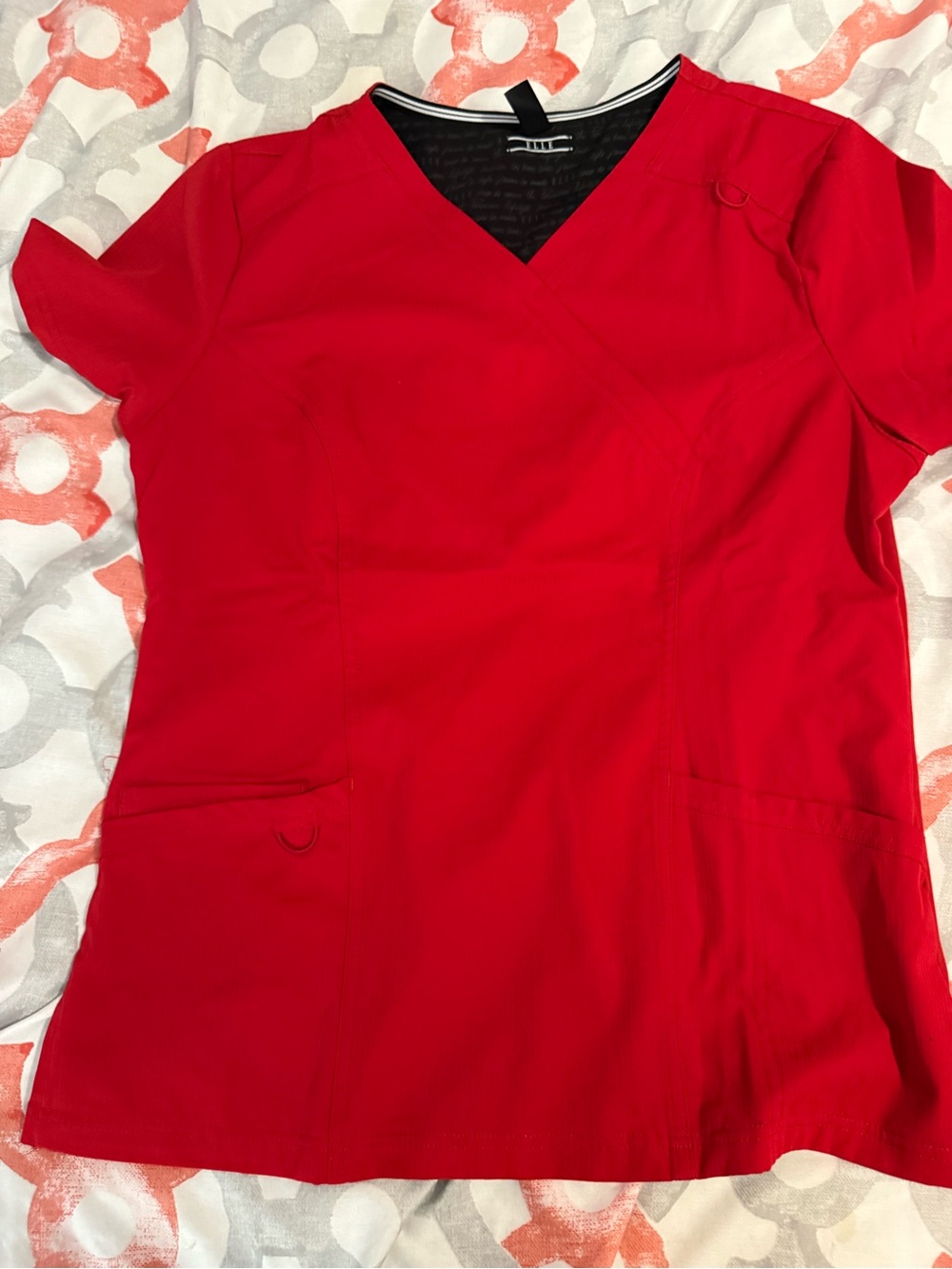 Elle Women’s Medical Scrub Top - Red
